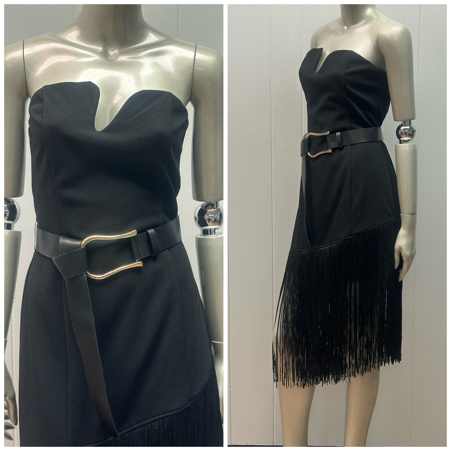 Harlem Nights Black Fringe Sleeveless Dress