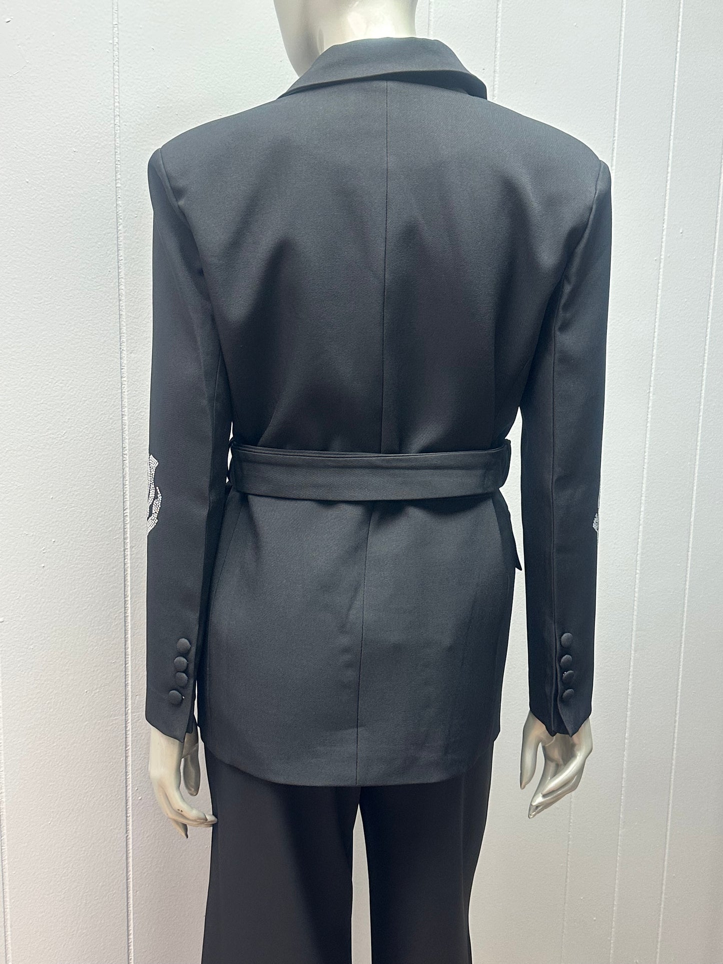 Flo Rho Rhinestone 2pc Pants Suit with Belt