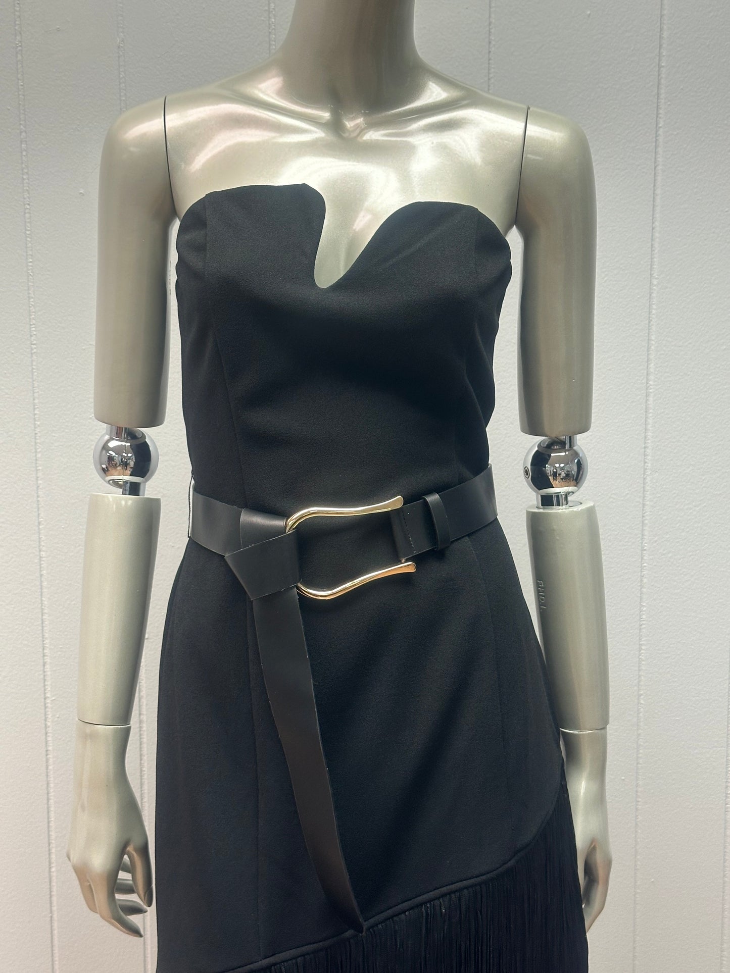 Harlem Nights Black Fringe Sleeveless Dress