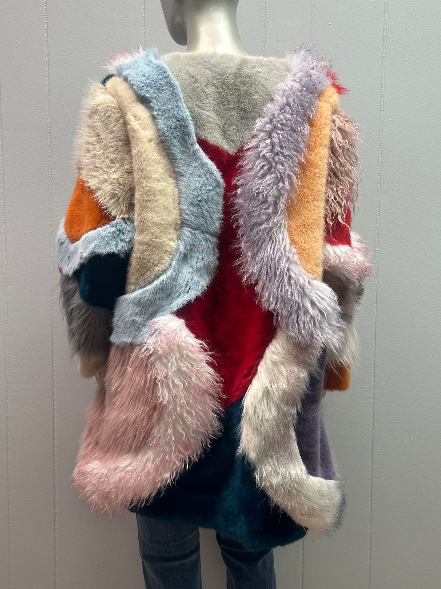 Patch It Faux Fur Coat