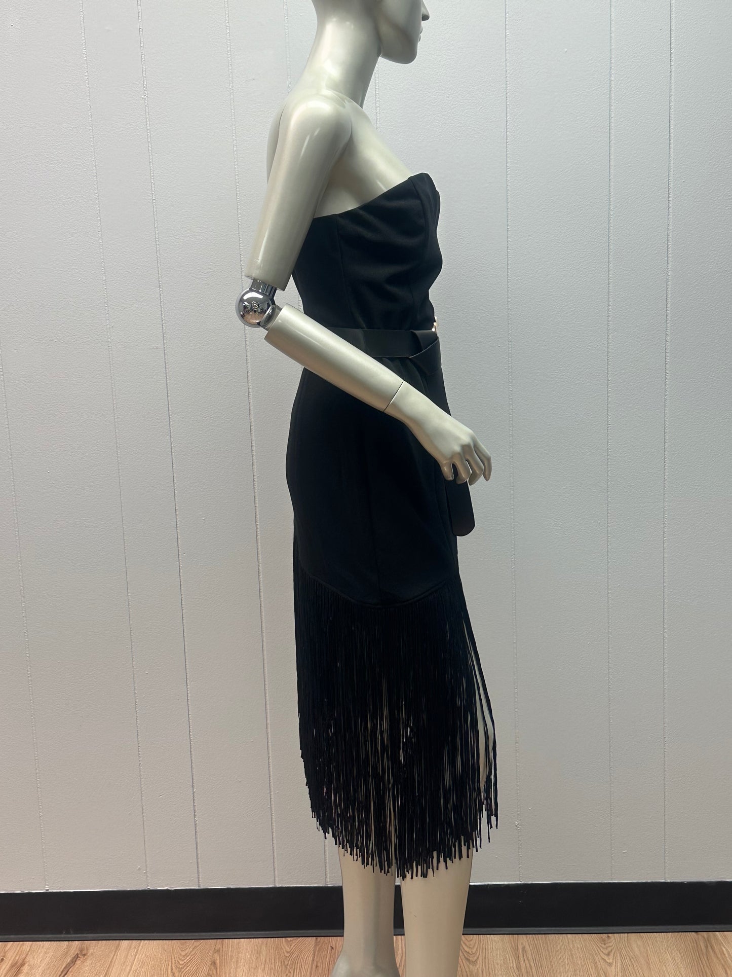Harlem Nights Black Fringe Sleeveless Dress