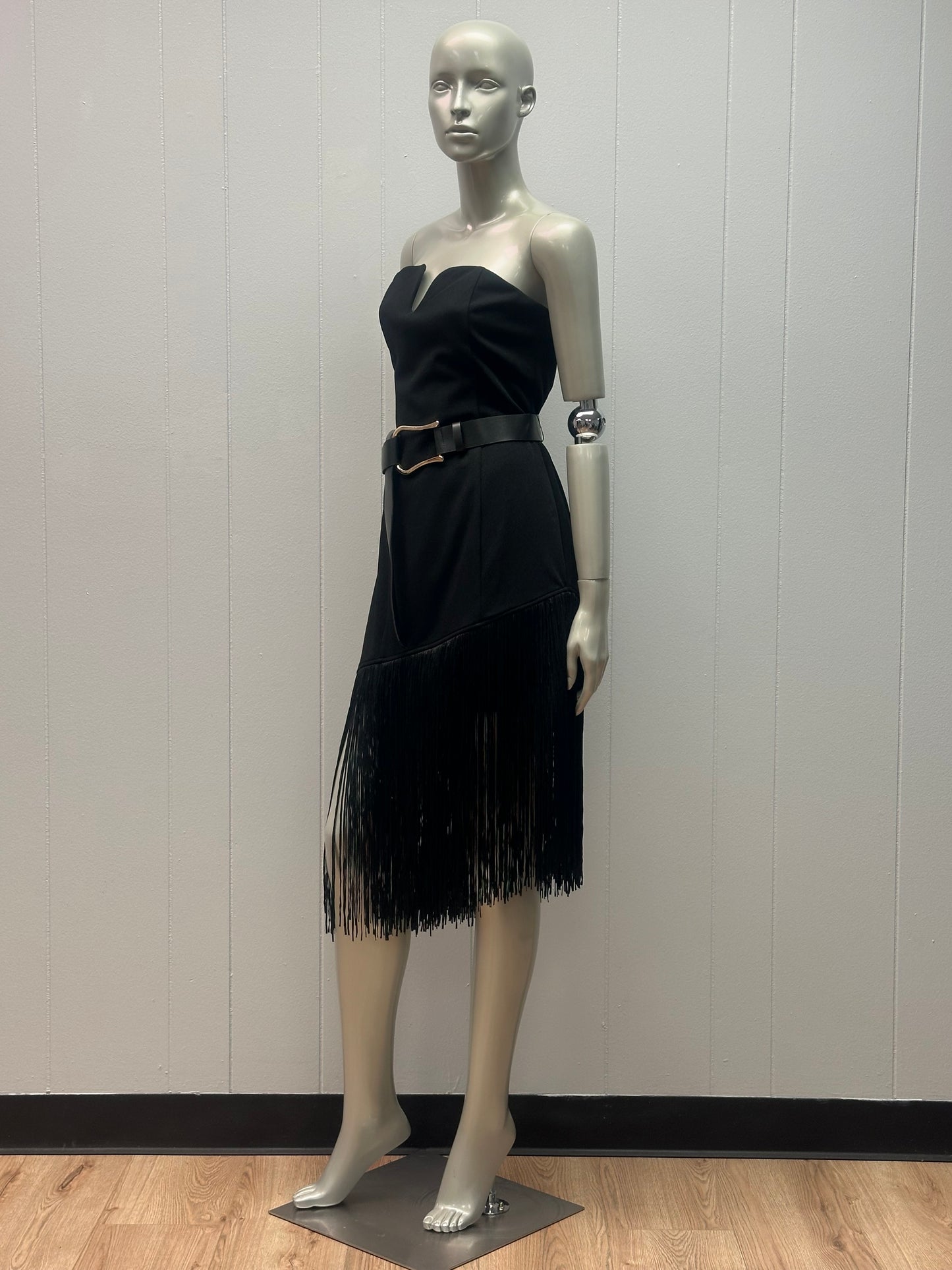 Harlem Nights Black Fringe Sleeveless Dress