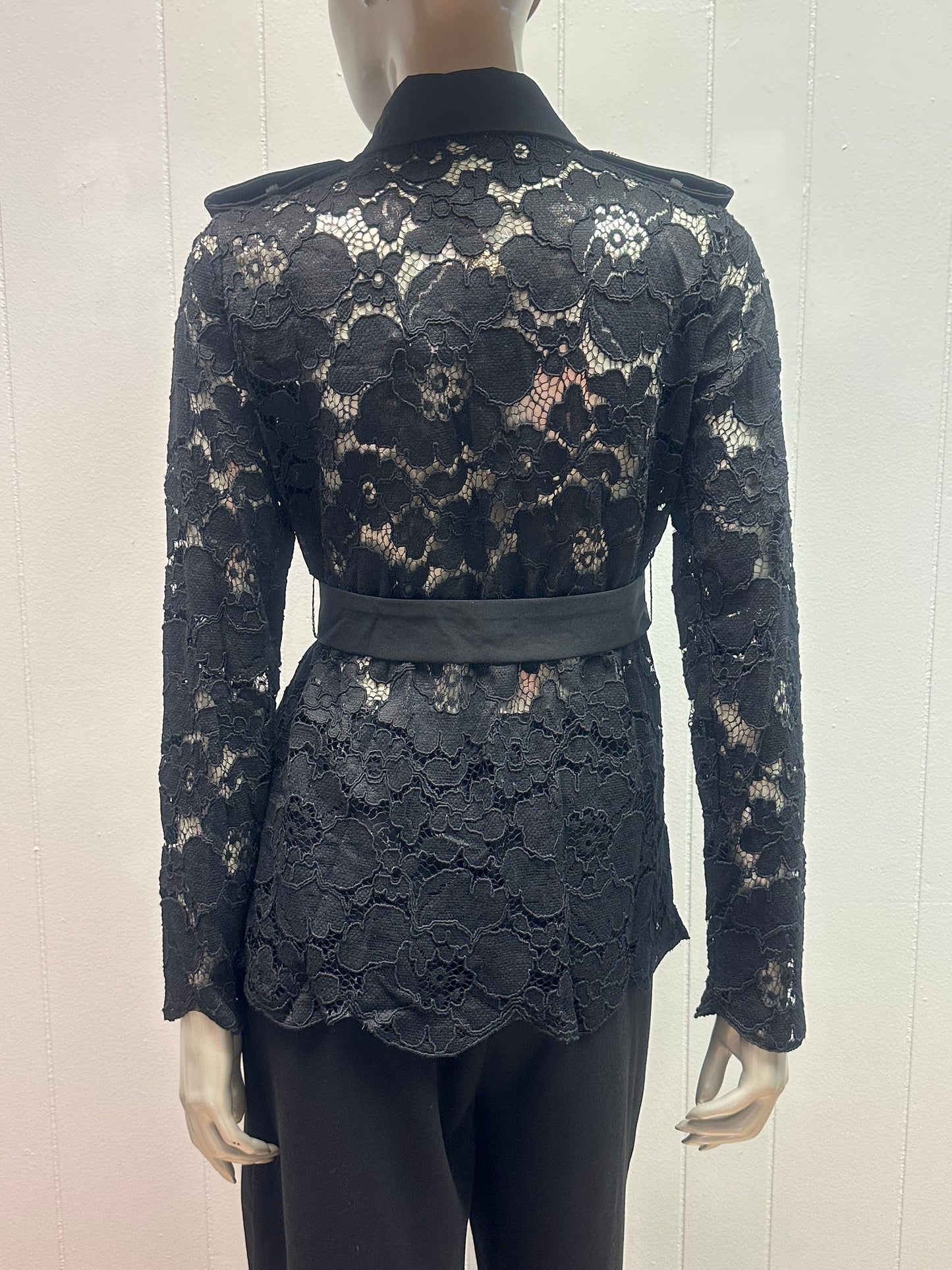 Simple Elegance Black Lace Blouse