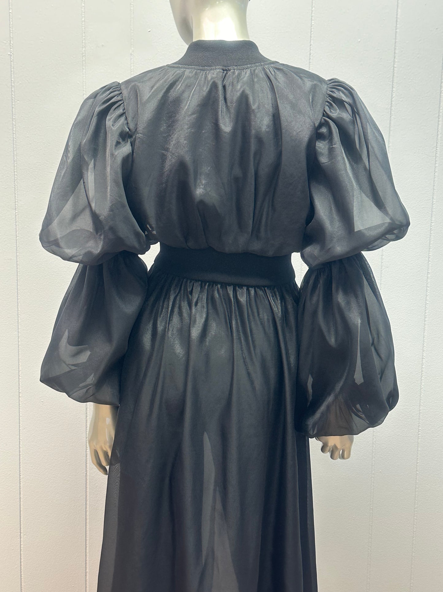 Night Out Black Sheer Shirt Jacket