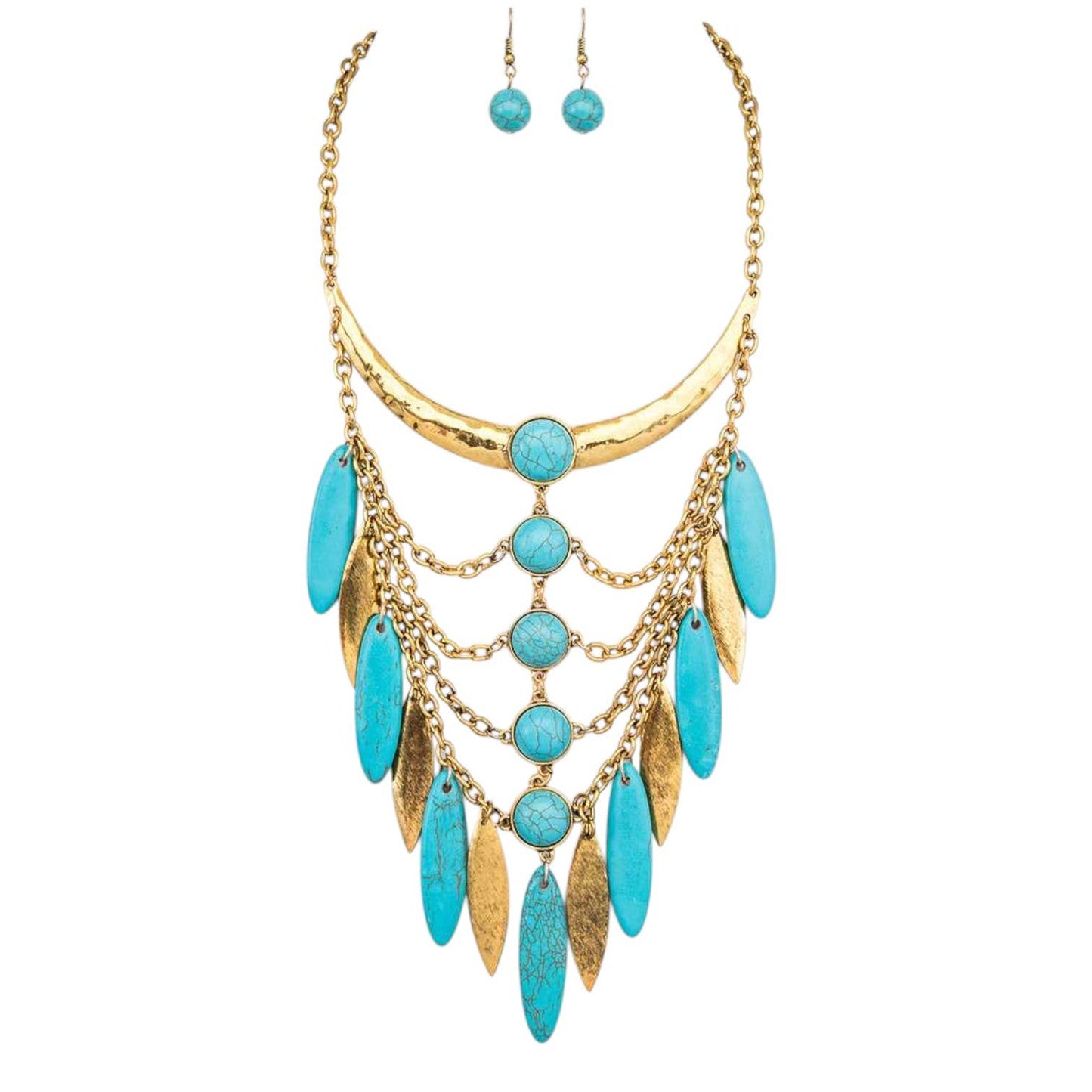 Turquoise Statement Necklace Set