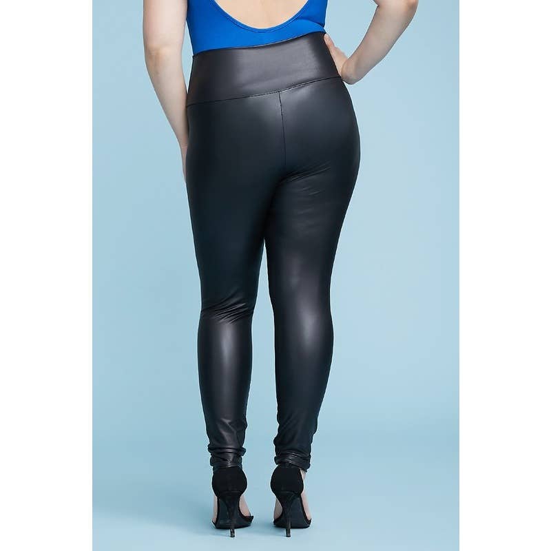 LaReina Faux leather high waist Leggings
