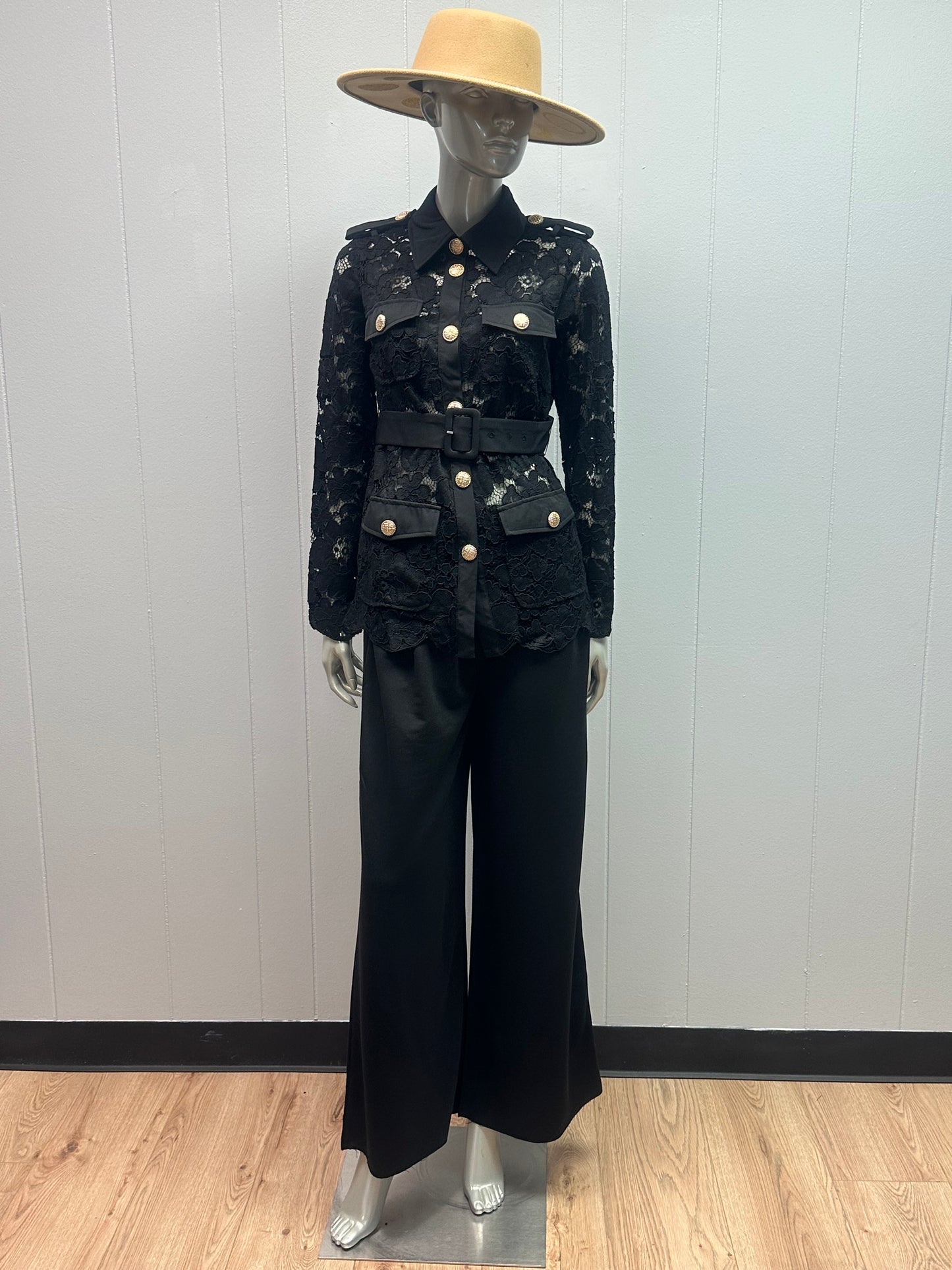 Simple Elegance Black Lace Blouse