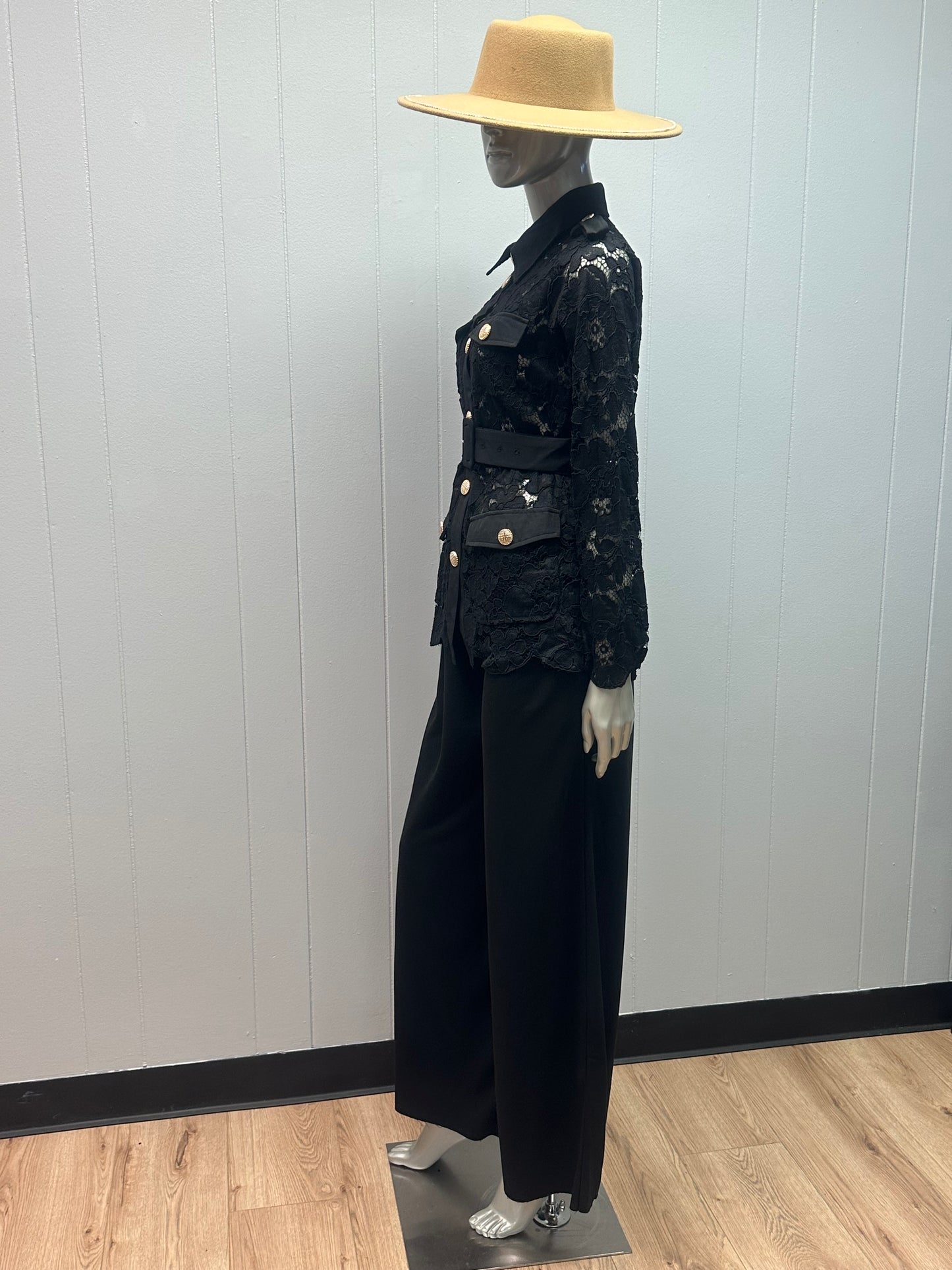 Simple Elegance Black Lace Blouse