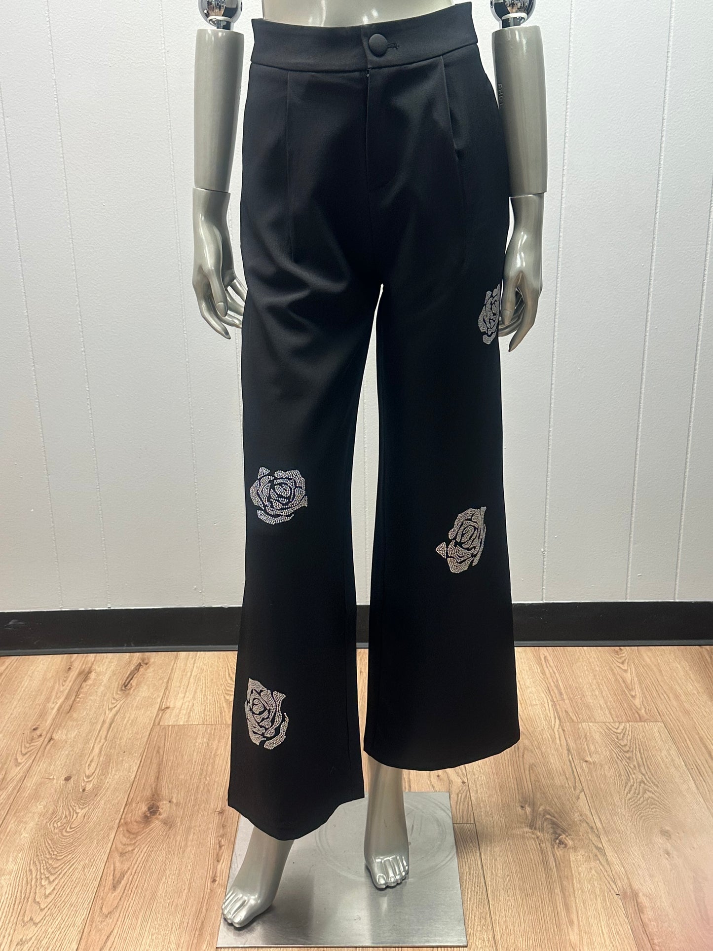 Flo Rho Rhinestone 2pc Pants Suit with Belt