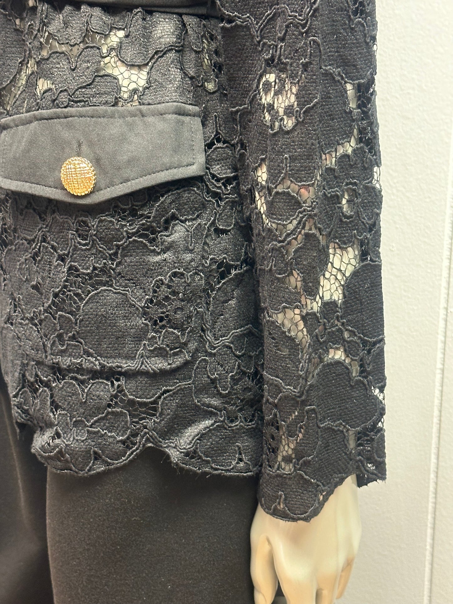 Simple Elegance Black Lace Blouse