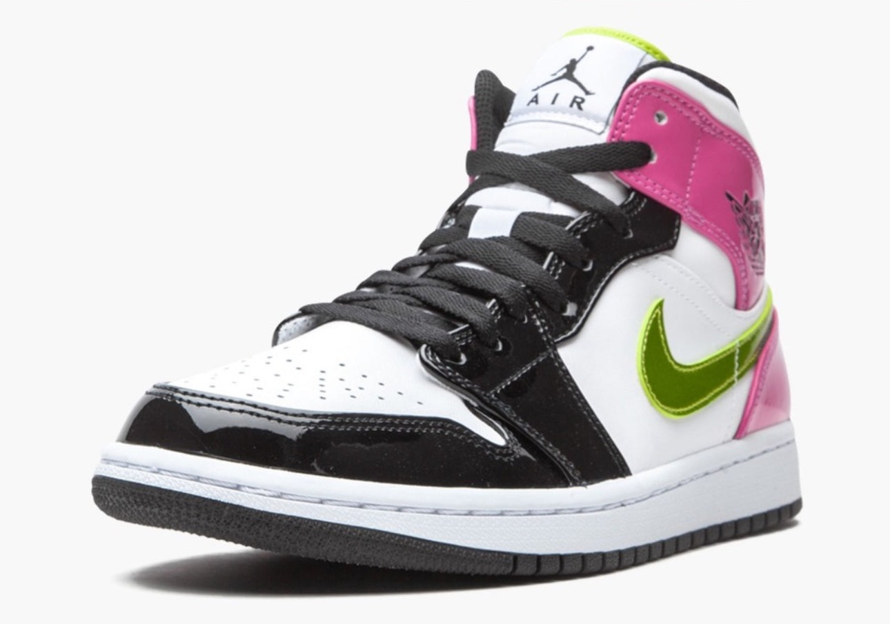 Air Jordan 1 Mid White/Black/Cyber Pink