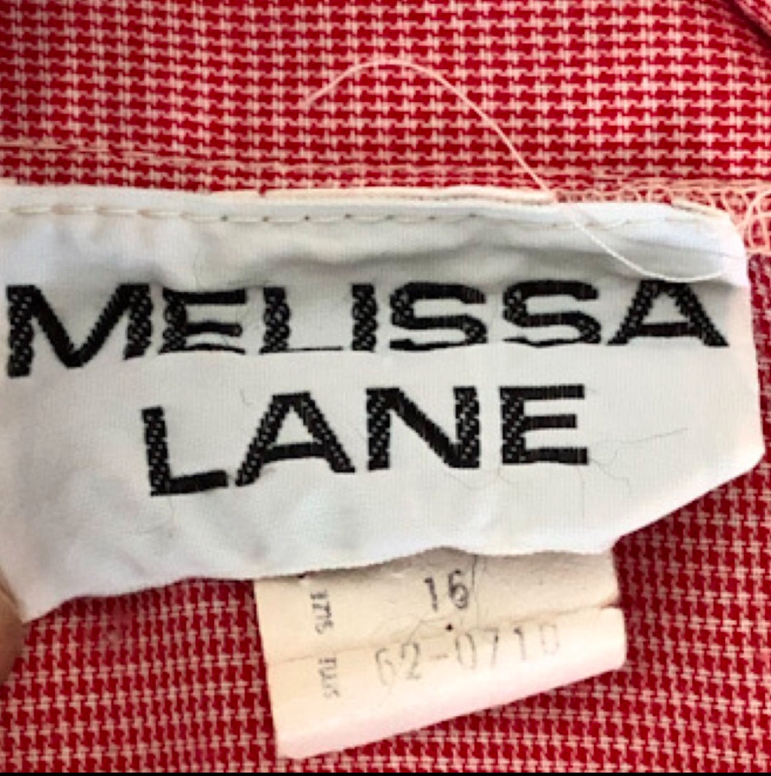 Vintage Melissa Lane Gingham and Denim Western Dress w/Belt
