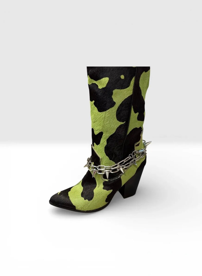 Gemini Spurs - Spiked / Silver Tone / Wrap / Boot Belts