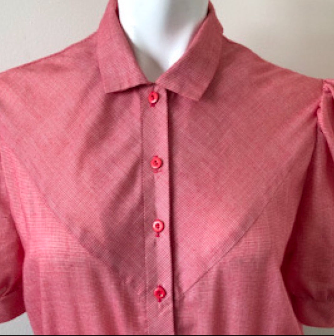 Vintage Melissa Lane Gingham and Denim Western Dress w/Belt