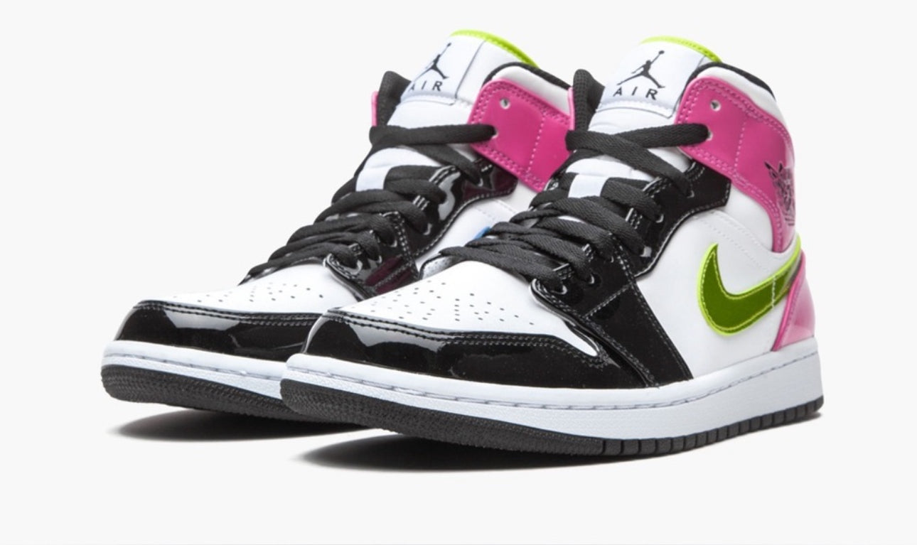 Air Jordan 1 Mid White/Black/Cyber Pink