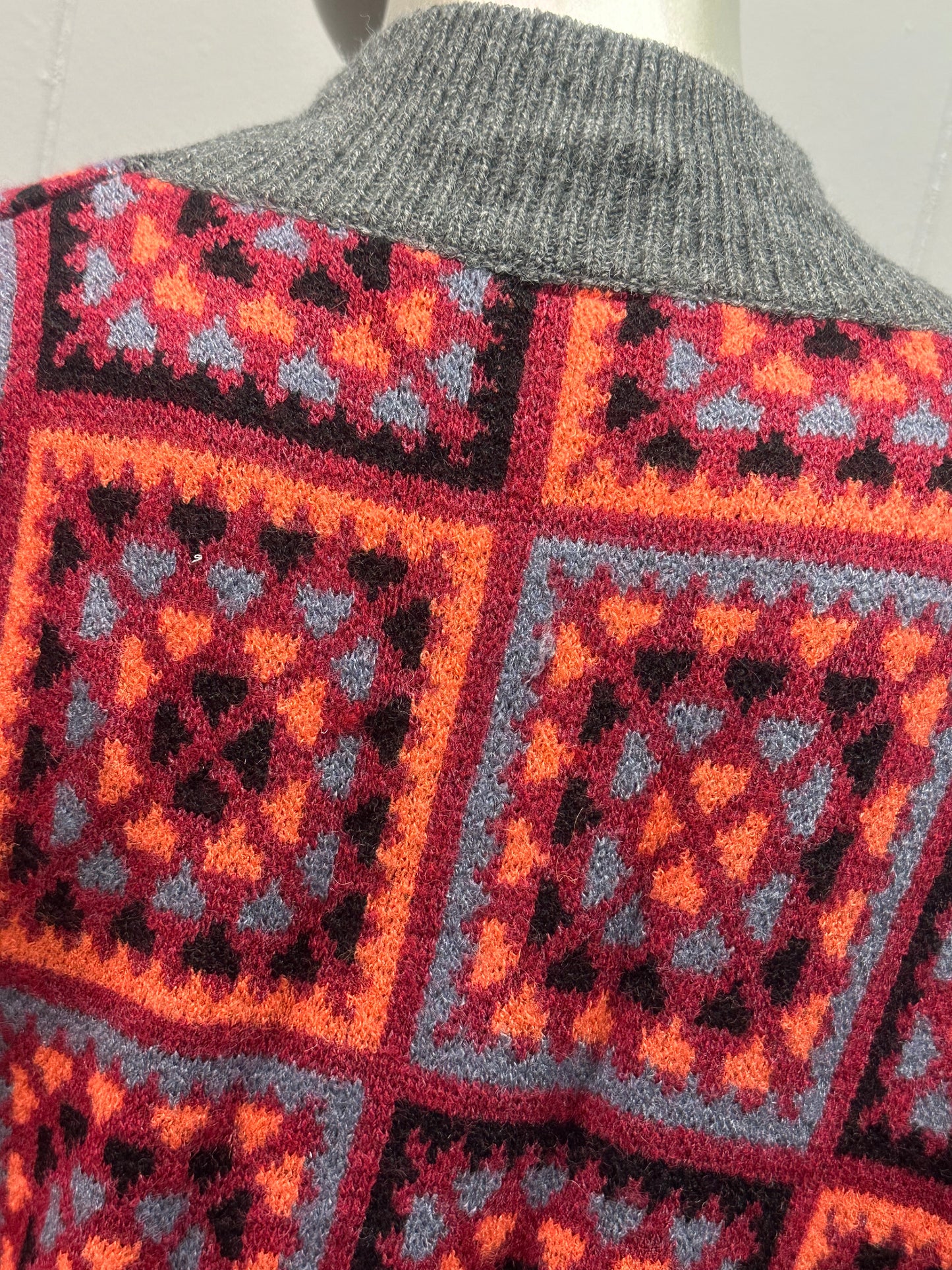 Arellia Patch It Up Red Multi Kimono Cardigan