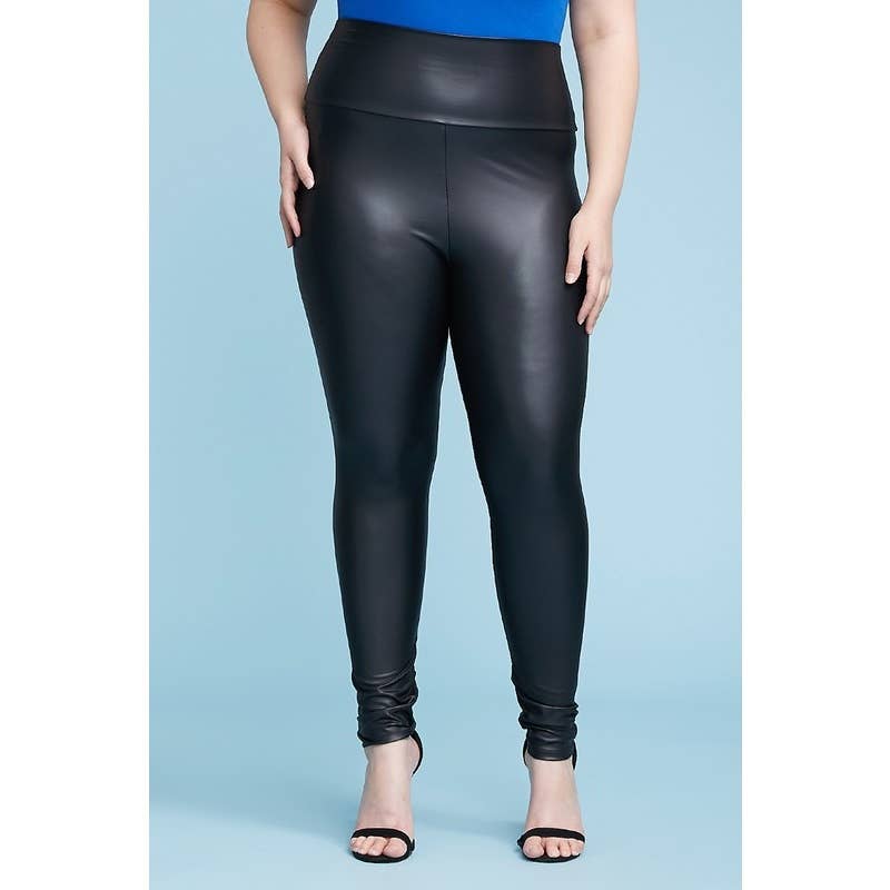 LaReina Faux leather high waist Leggings