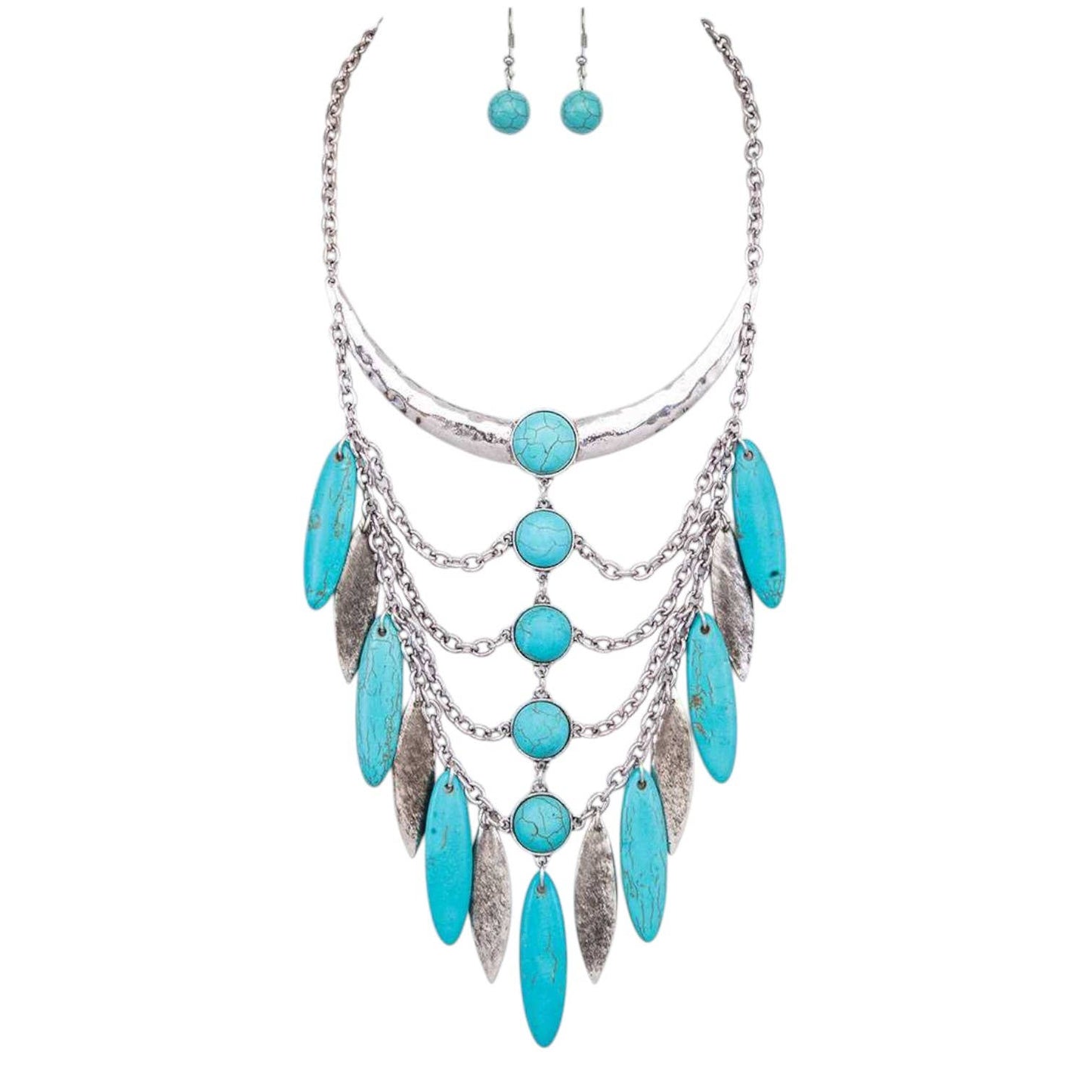 Turquoise Statement Necklace Set