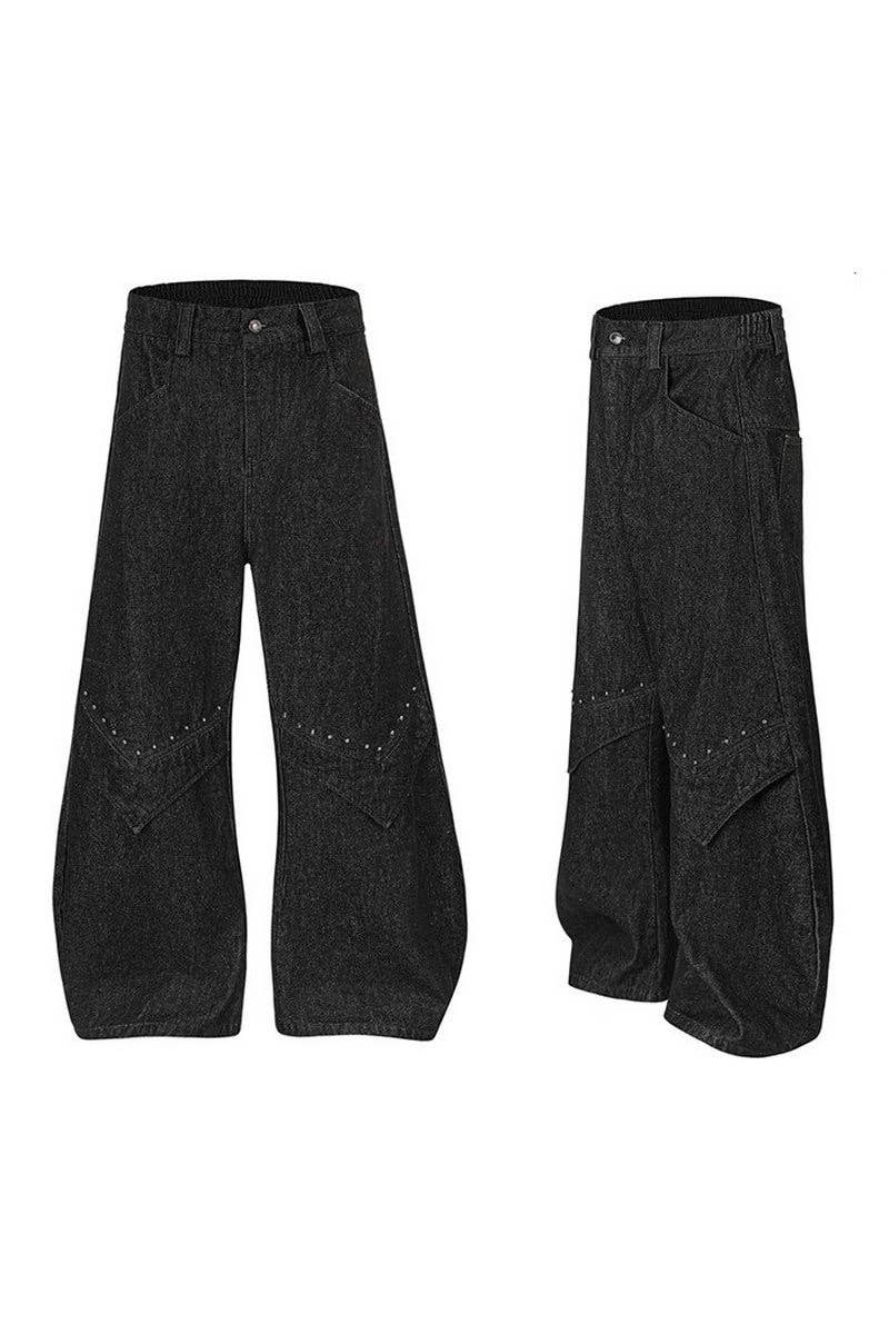 Distressed Blade Baggy Jeans