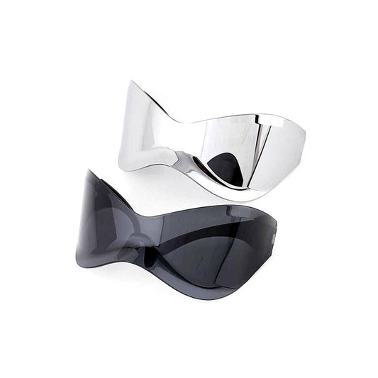 Tiffianie Iconic Rimless Contour Shield Sunglasses