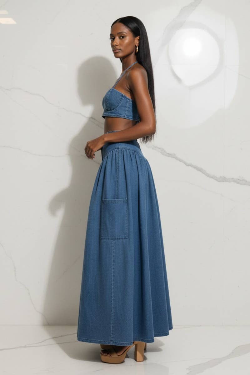 PLUS SIZE Two-Piece Wide-Leg Pant Set