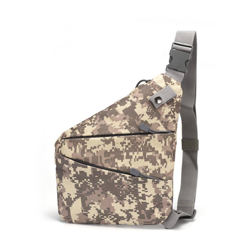 Camouflage Canvas Crossbody Bag Waterproof Outdoor Sports Pack