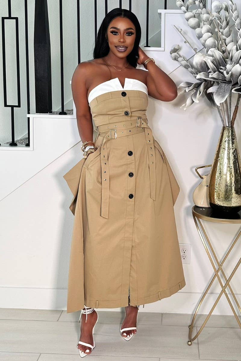 Chantel Trench Maxi Dress