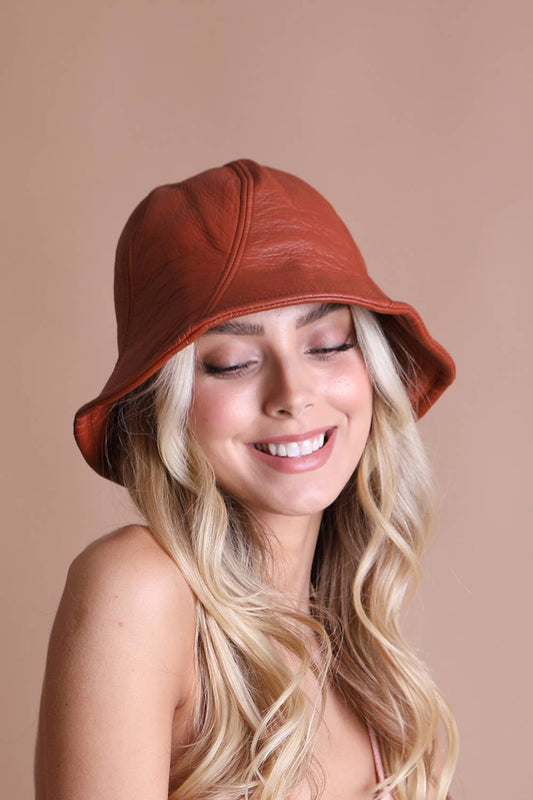 Streetwear Vibes Faux Leather Bucket Hat