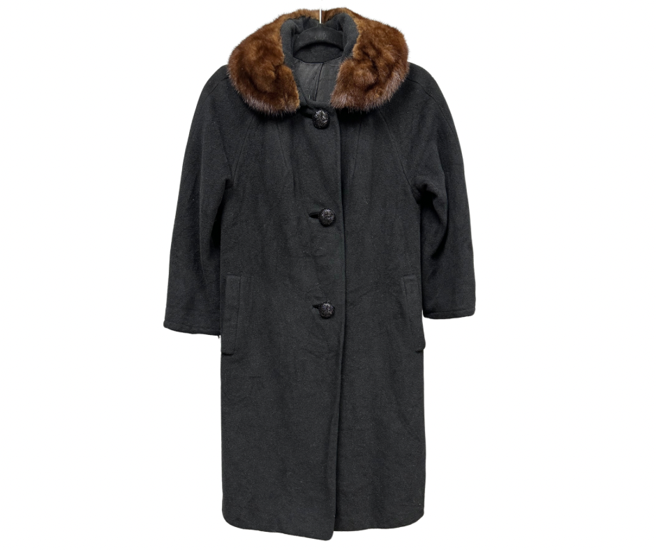 Vintage YouthCraft Wool Coat With Fur Collar