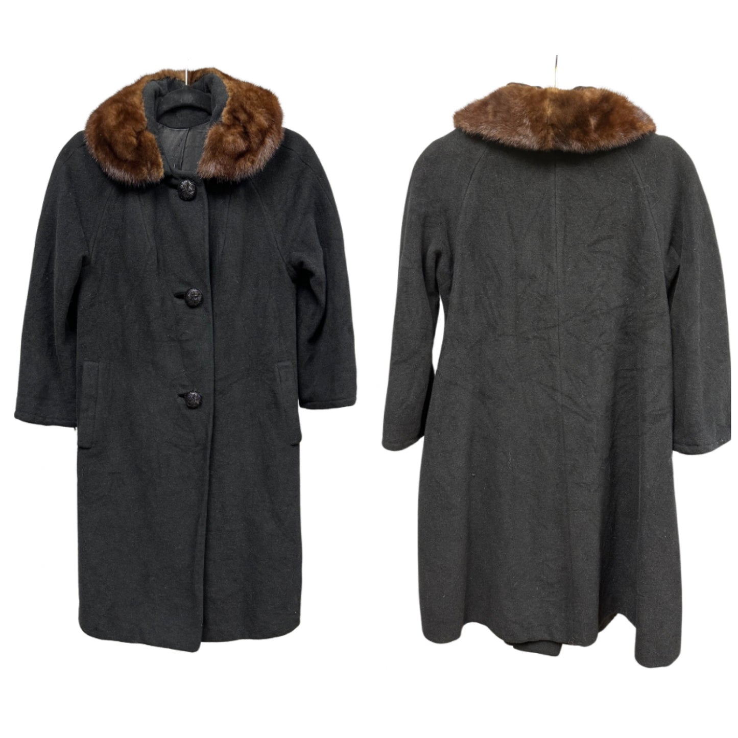 Vintage YouthCraft Wool Coat With Fur Collar