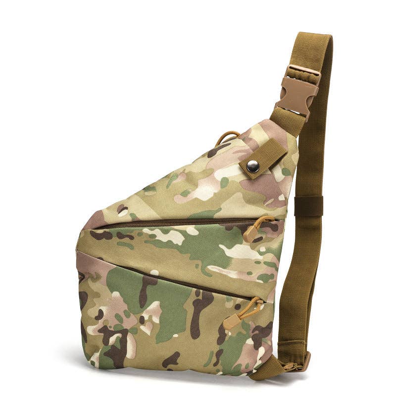 Camouflage Canvas Crossbody Bag Waterproof Outdoor Sports Pack