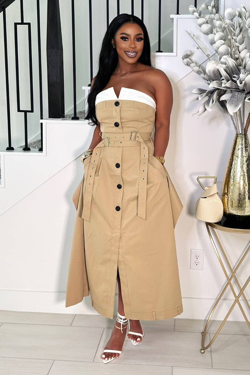 Chantel Trench Maxi Dress