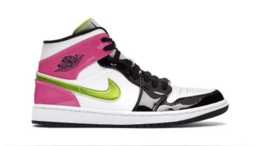Air Jordan 1 Mid White/Black/Cyber Pink