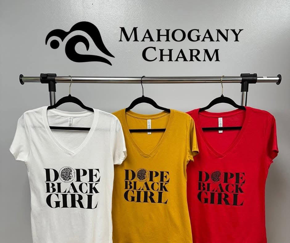 Dope Black Girl Fitted V-neck Tee