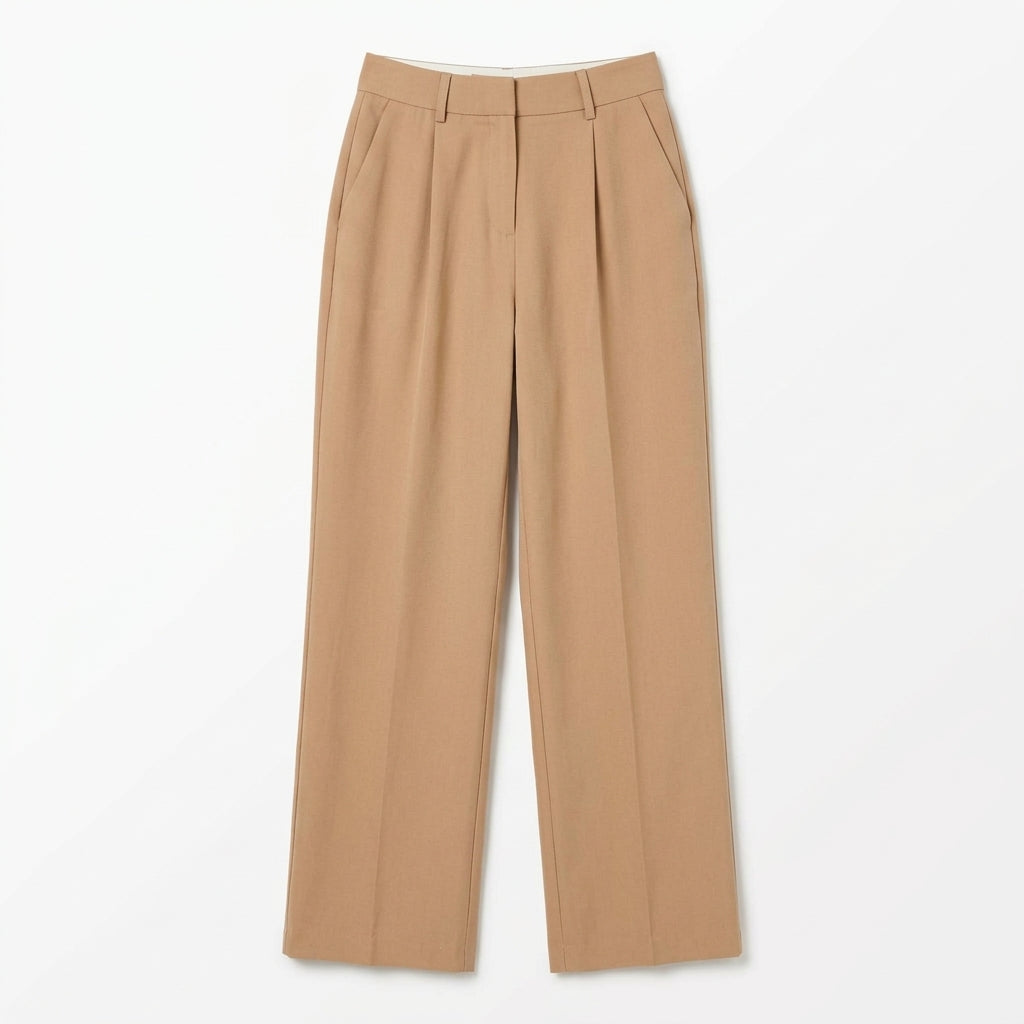 Wide Leg Trousers Smocked Back PANTS