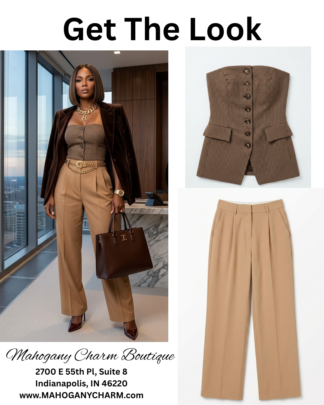 Wide Leg Trousers Smocked Back PANTS