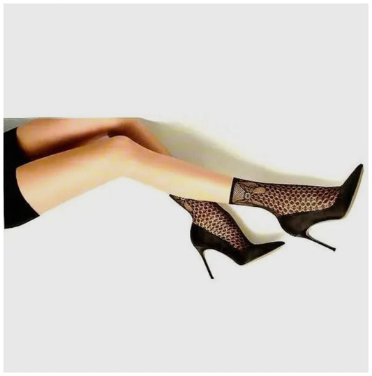 Big Bow Fishnet Ankle Socks