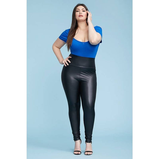 LaReina Faux leather high waist Leggings