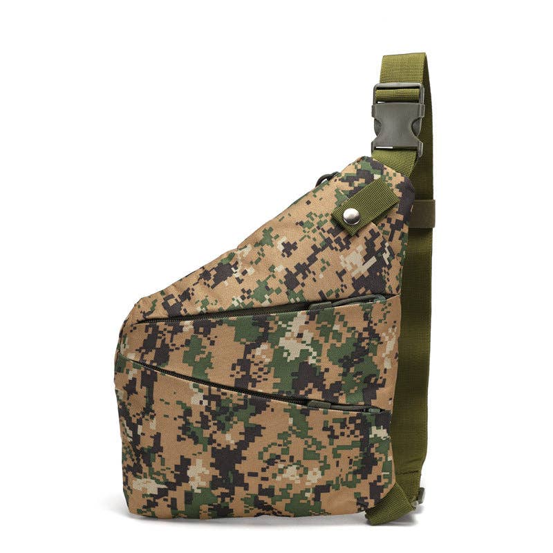 Camouflage Canvas Crossbody Bag Waterproof Outdoor Sports Pack
