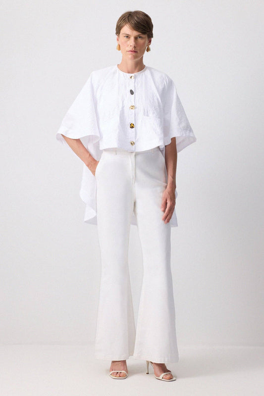 GOLD BUTTONED CUPRA PONCHO