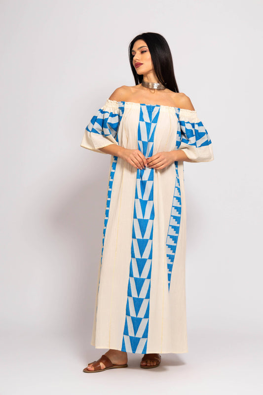 MYKONOS OFF THE SHOULDER DRESS
